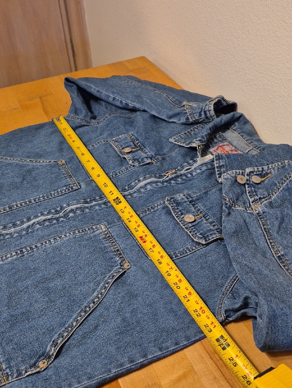 Revolt Clothing Company Blue Denim Jean Jacket 6 Pockets - Picture 9 of 9